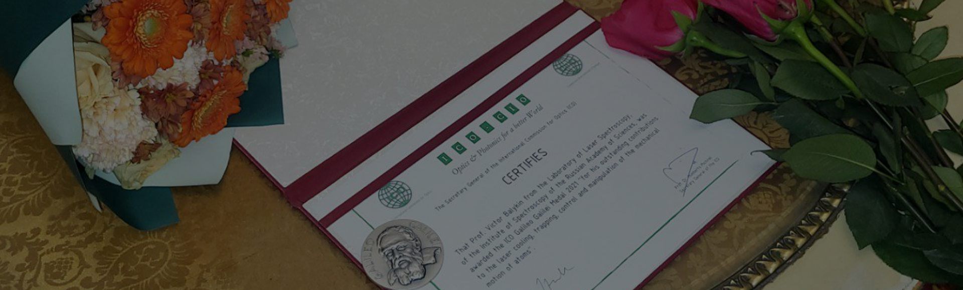 Congratulations to Viktor I. Balykin on Receiving the Galileo Galilei Medal